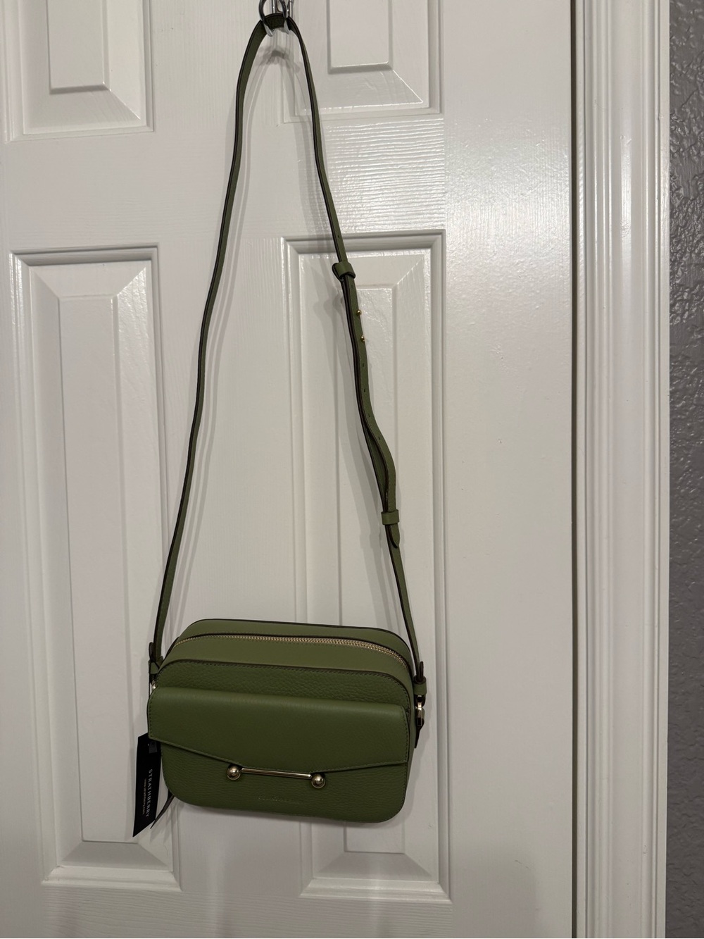 Strathberry Olive Green Leather Camera Bag - Picture 4 of 5